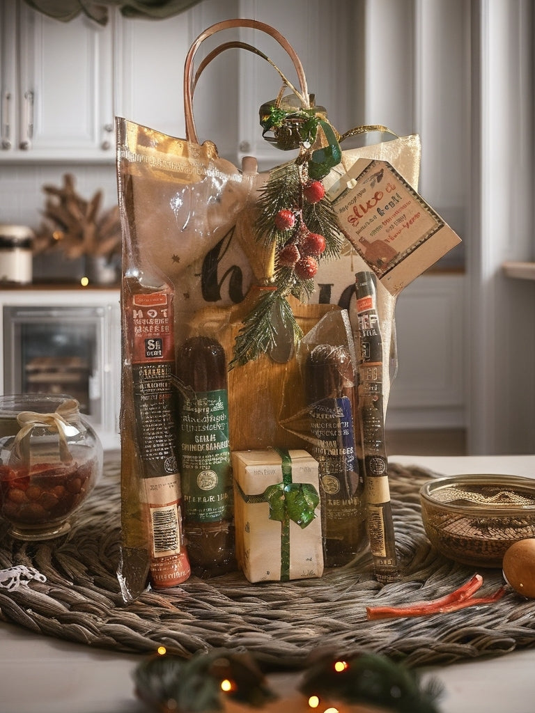 Cutting Board and Sausages Gift set