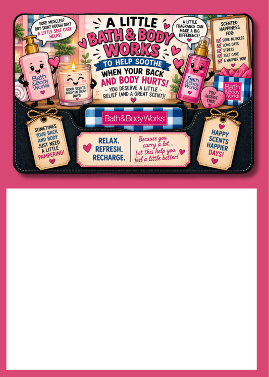 Gift Card Insert Bath and Body Works