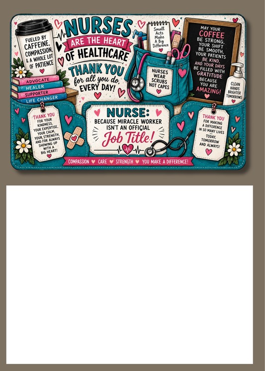 Gift Book Insert Nurse Coffee