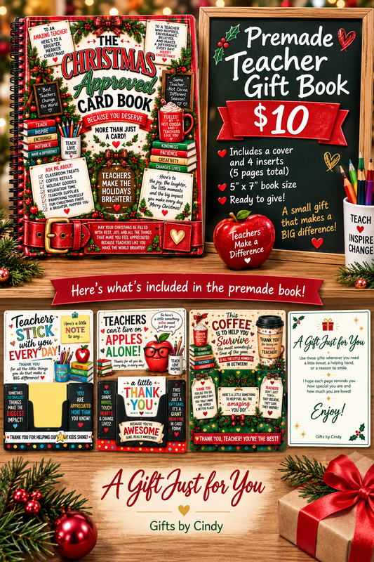 PREMADE CHRISTMAS TEACHER GIFT BOOK