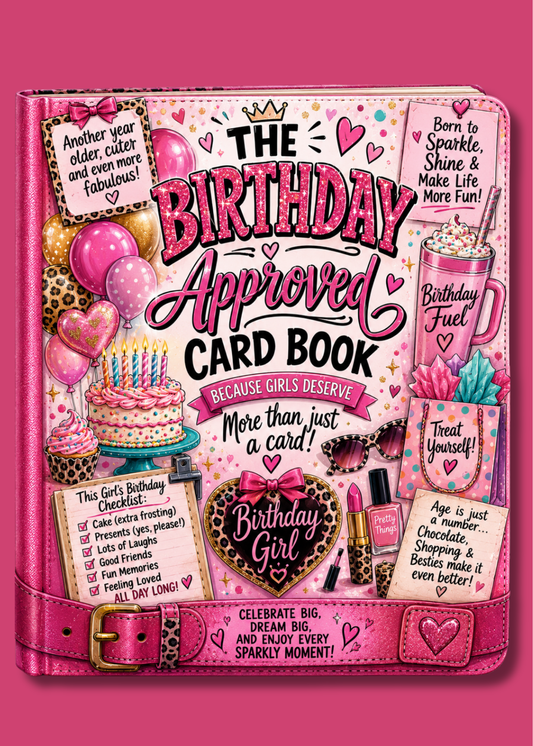 Gift Book Cover Birthday Pink