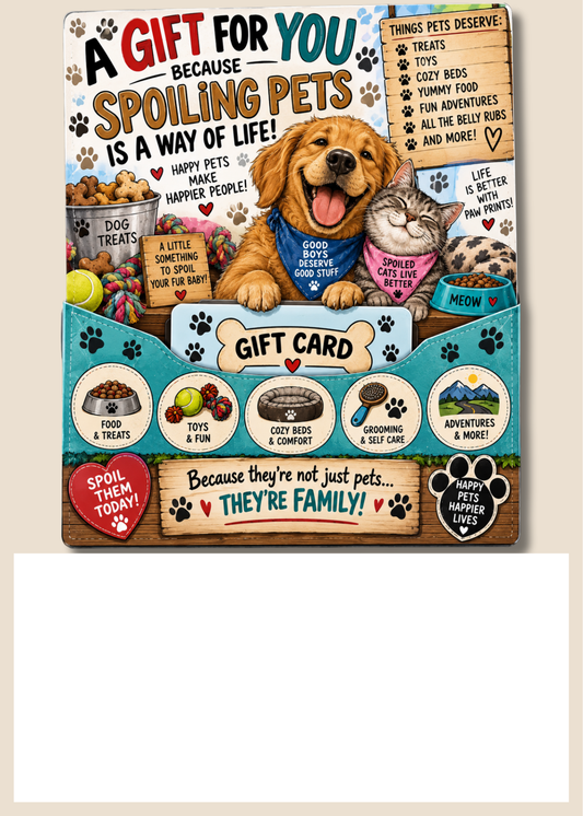 Gift Book Inserts Spoil Your Pets