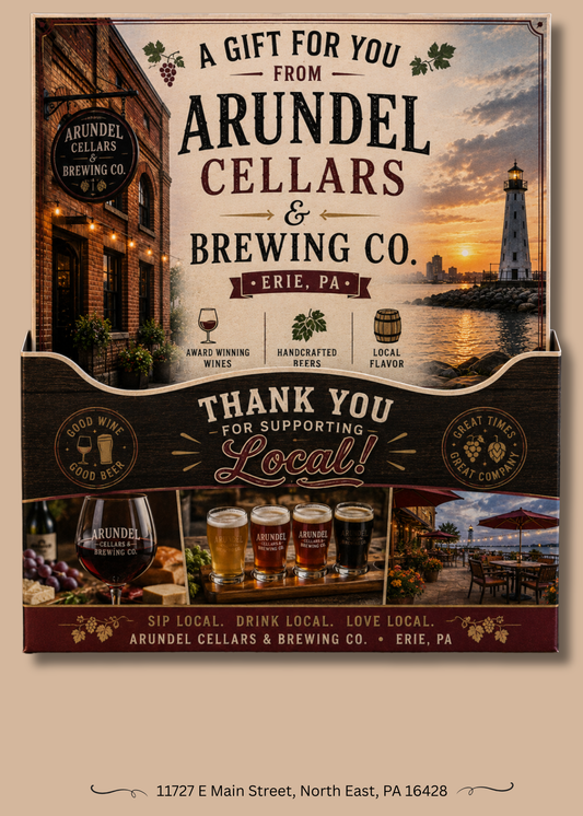 Gift Book Insert Erie Arundel Cellars & Brewing