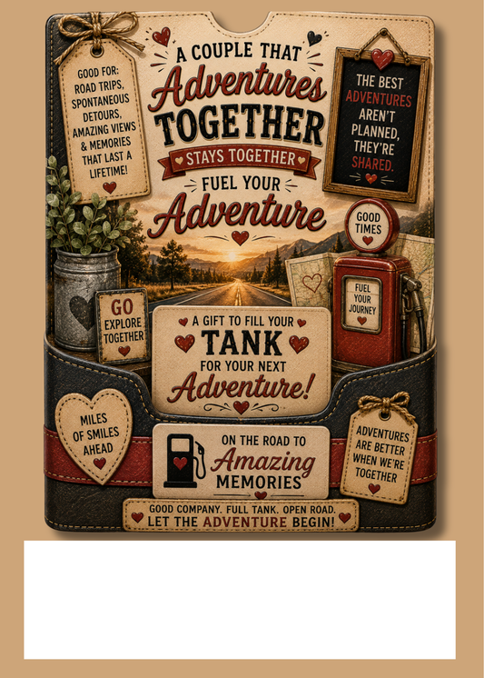 Gift Book Insert Couples Tank of Gas
