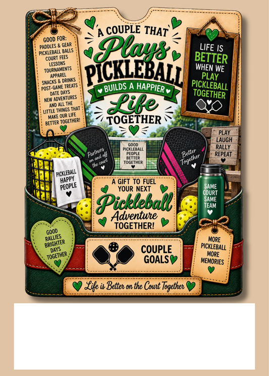 Gift Book Insert Couples Pickleball