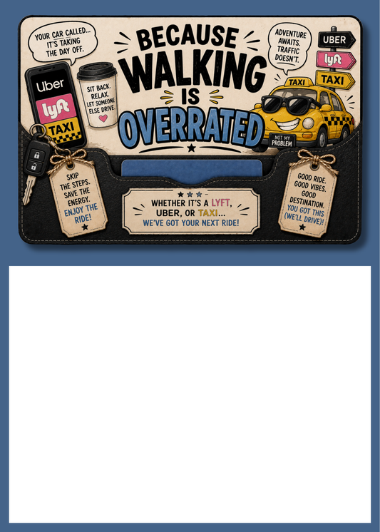 Gift Card Insert Uber, LYFT, Taxi