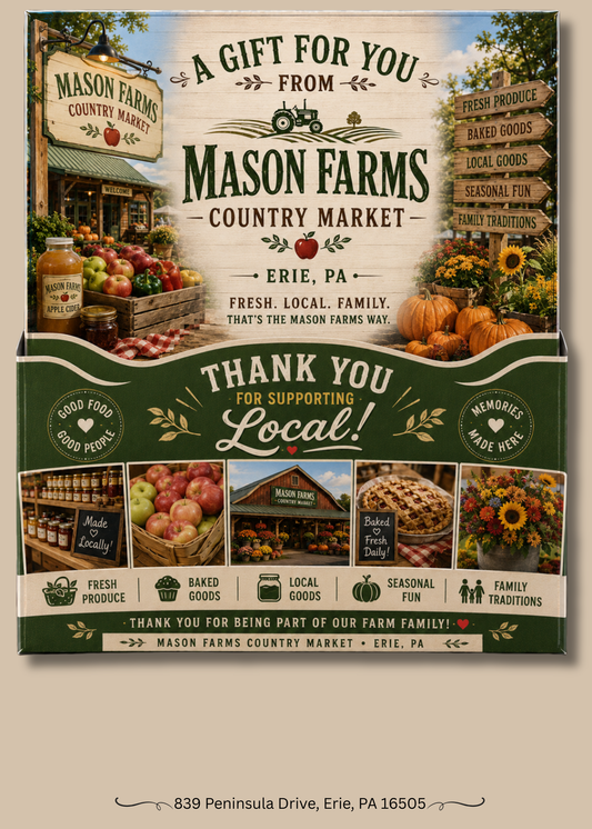 Gift Book Insert Erie Mason Farms