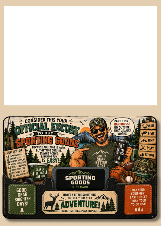 Gift Book Inserts Sporting Goods Guys