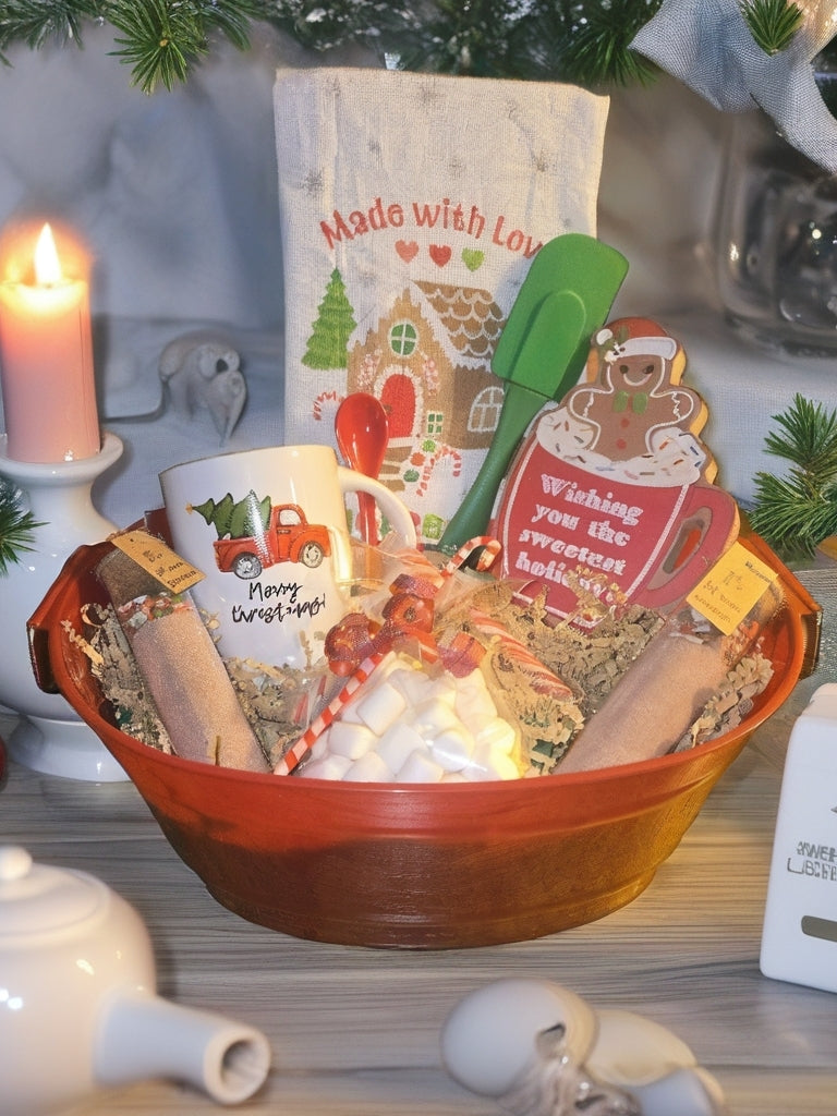 Large Christmas Hot Chocolate Basket