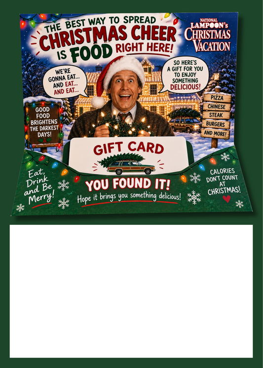 Gift Book Insert Christmas Vacation Food
