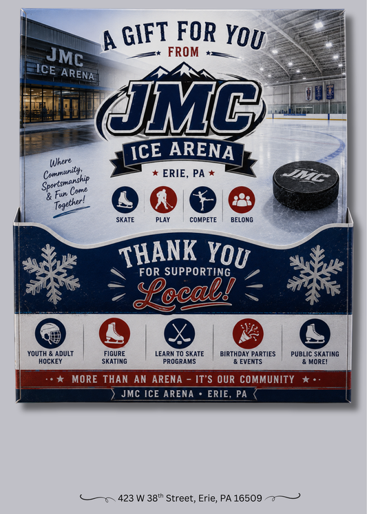 Gift Book Insert Erie JMC Ice Arena