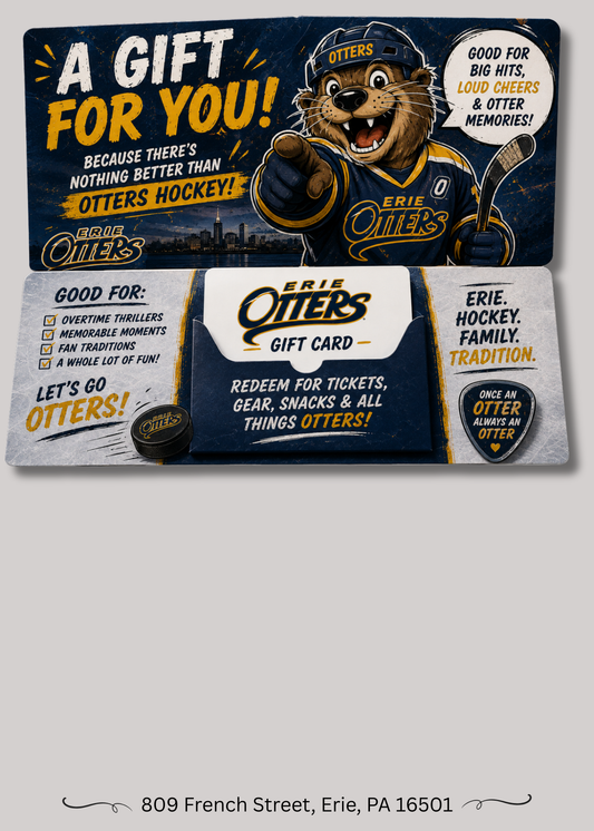 Gift Book Insert Erie Otters