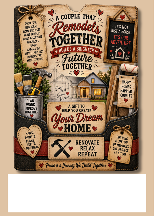 Gift Book Insert Couples Home Improvement