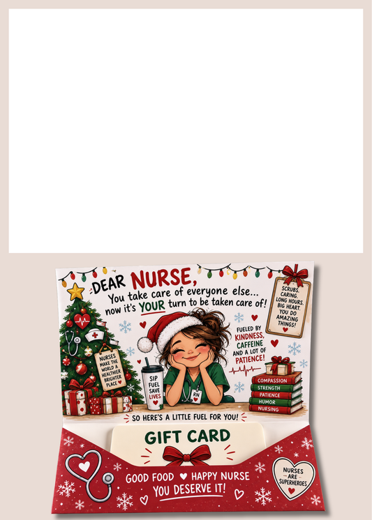 Gift Book Insert Christmas Nurse