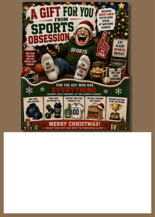 Gift Book Insert Christmas Sports Obsession