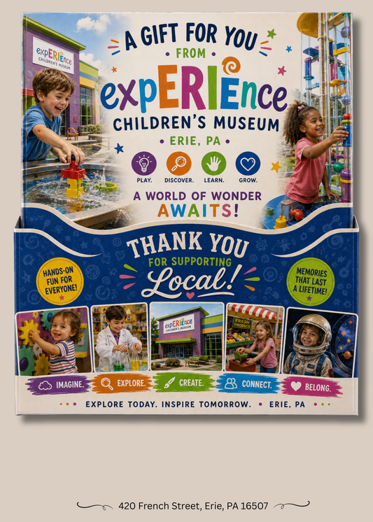 Gift Book Insert Erie Experience Children's Museum