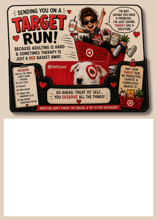 Gift Card Insert Target Run Girl