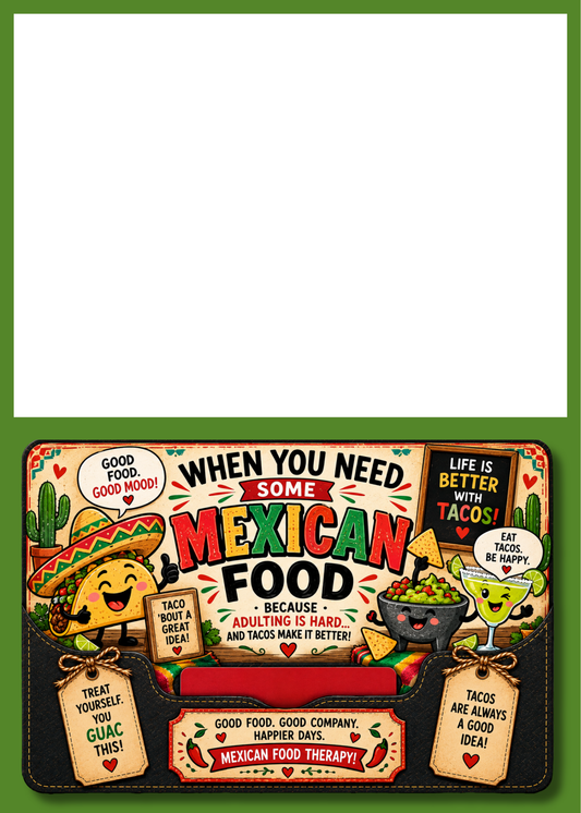 Gift Card Insert Mexican Food