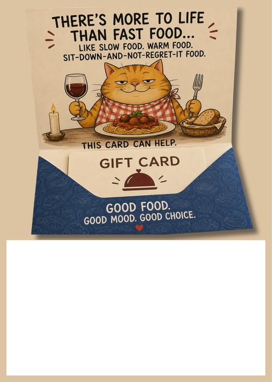 Gift Card Insert More To Life Than Fast Food
