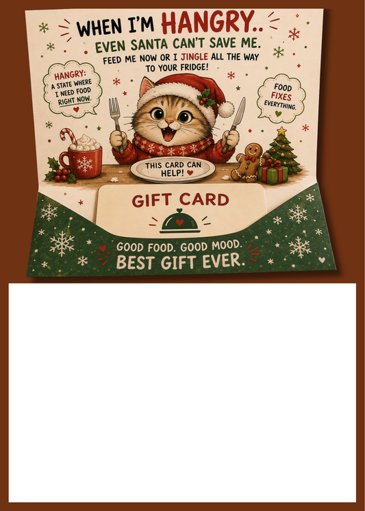 Gift Book Insert Christmas Hangry