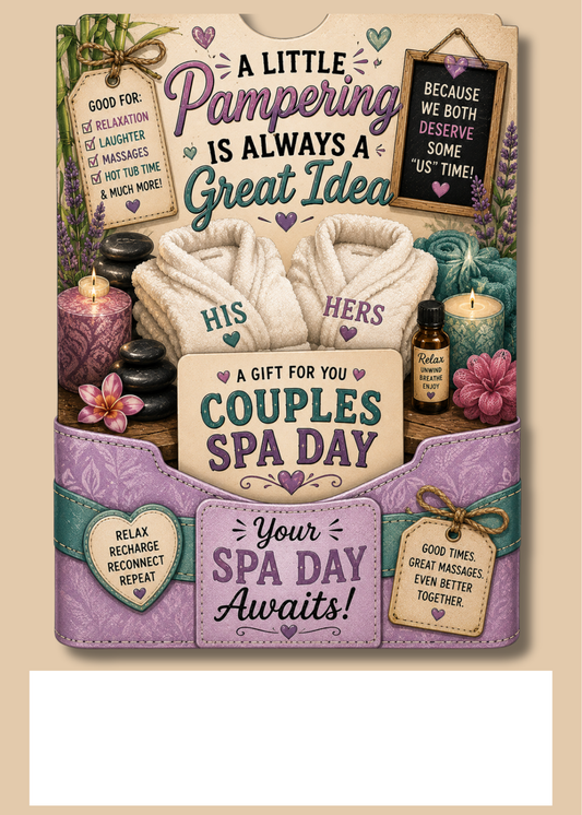 Gift Book Insert Couples Spa Day