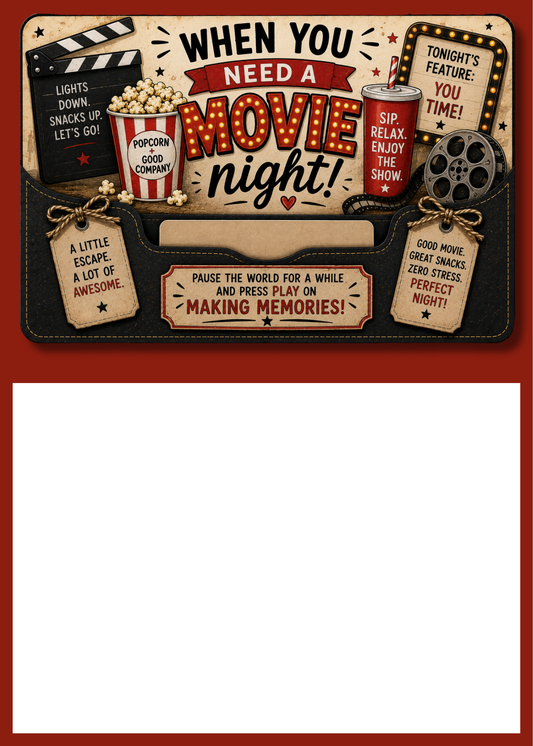 Gift Card Insert Movie Night