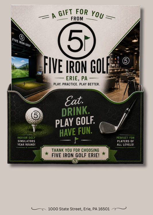 Gift Book Insert Erie Five Iron Golf