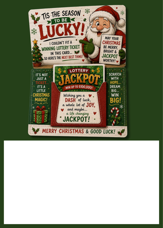 Gift Book Insert Christmas Lottery