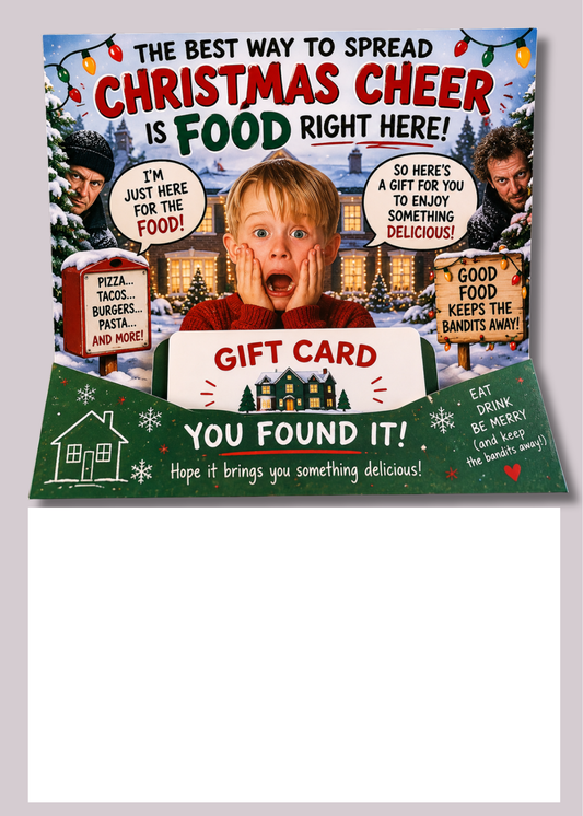 Gift Book Insert Home Alone Food