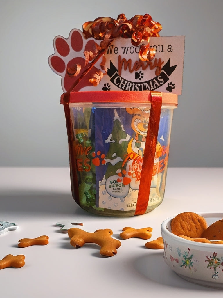 Dog gift treat container