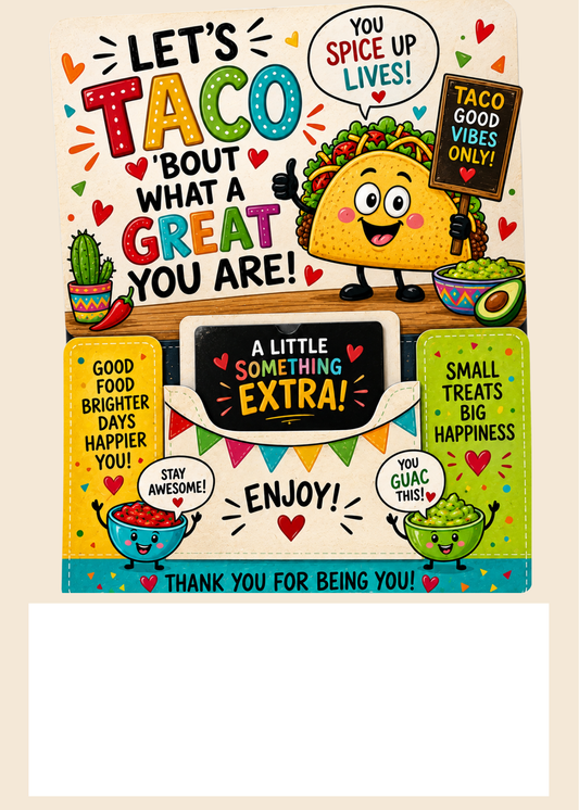 Gift Book Inserts Taco Bout How Great You Are