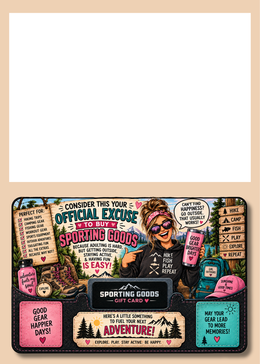 Gift Book Inserts Sporting Goods Girl