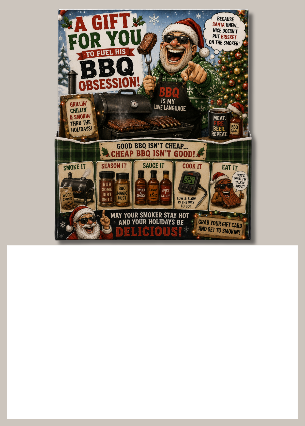 Gift Book Insert Christmas BBQ