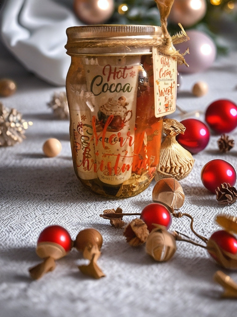 Christmas Mason Jar Hot Cocoa Lotion Set