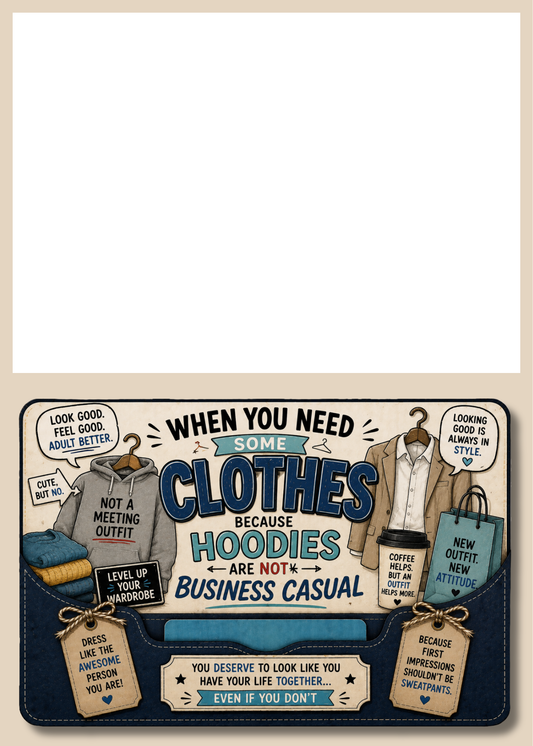 Gift Card Insert Hoodies Are Not Business Casual Boy