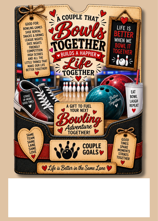 Gift Book Insert Couples Bowling