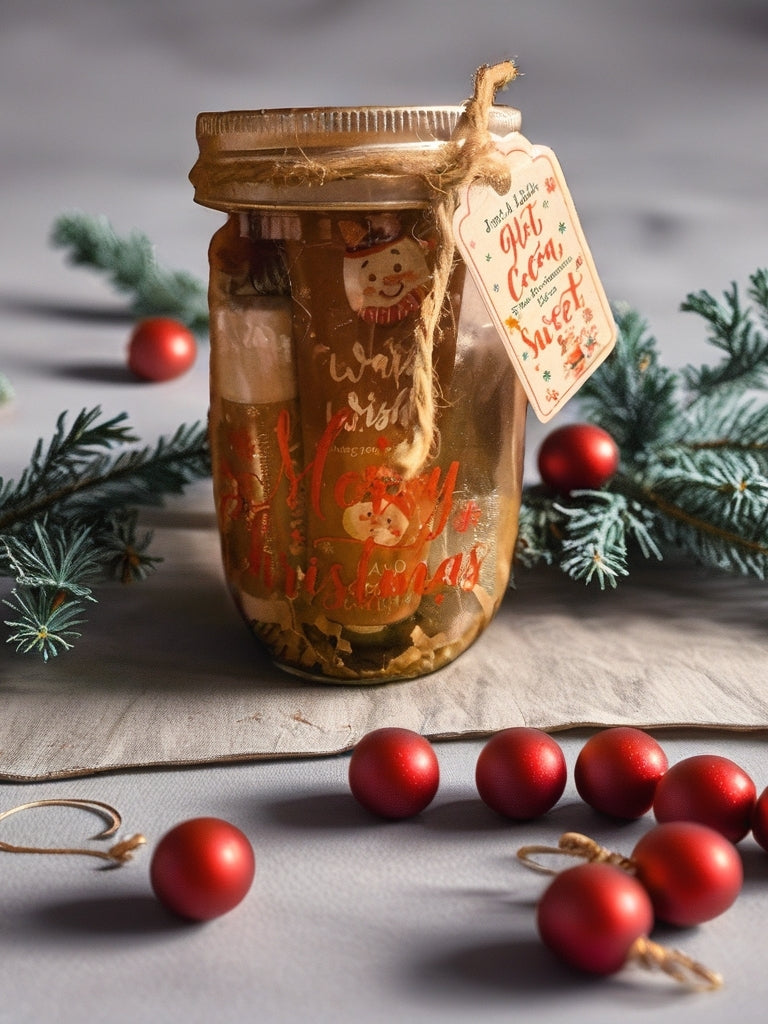 Christmas Mason Jar Hot Cocoa Lotion Set