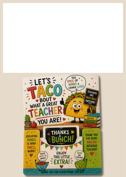 Gift Book Insert Teacher Taco