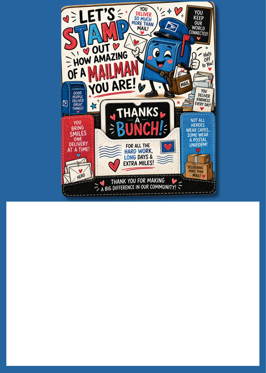 Gift Book Insert Mailman Thanks