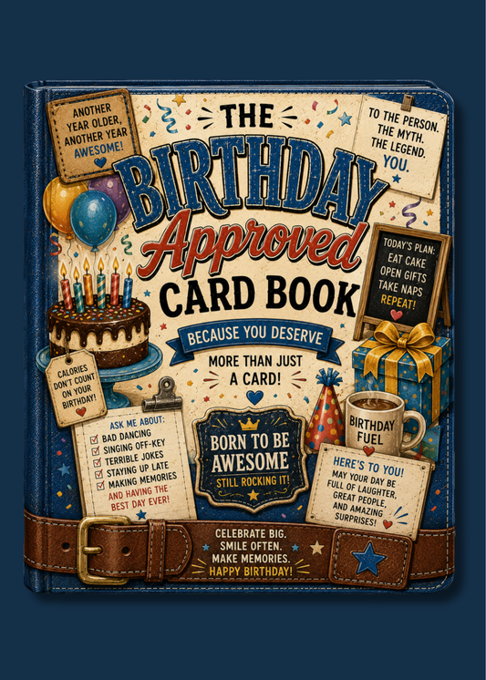 Gift Book Cover Birthday Blue